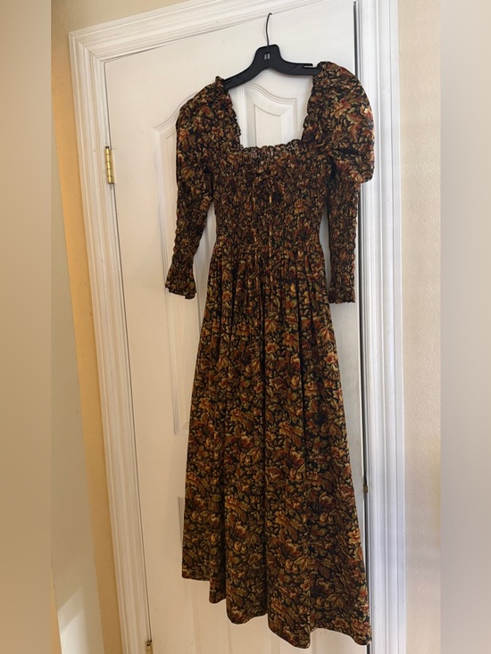 Doen Dresses & Skirts - Dôen - Bijou shirred floral-print organic cotton-voile midi dress